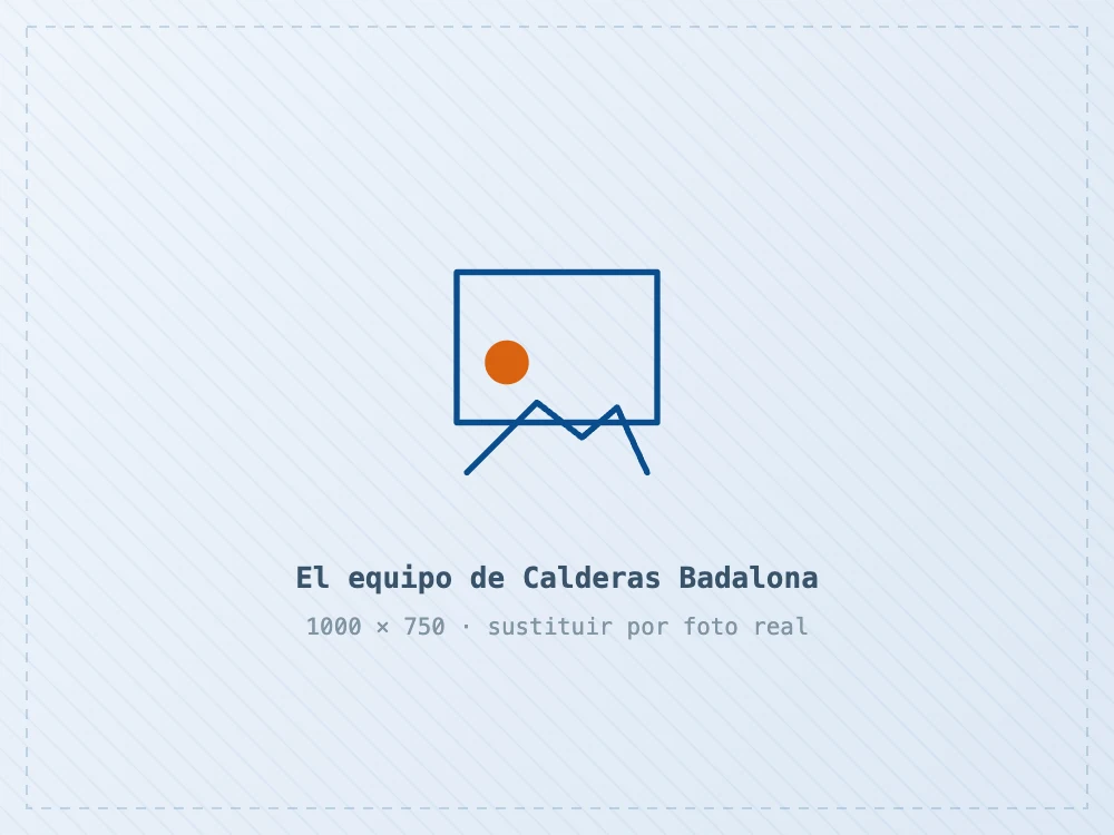 El equipo de técnicos de Calderas Terrassa